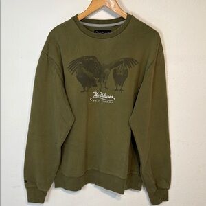 The Hundreds Green Crewneck Sweater with Graphic Design